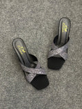 Noir Glint Mule